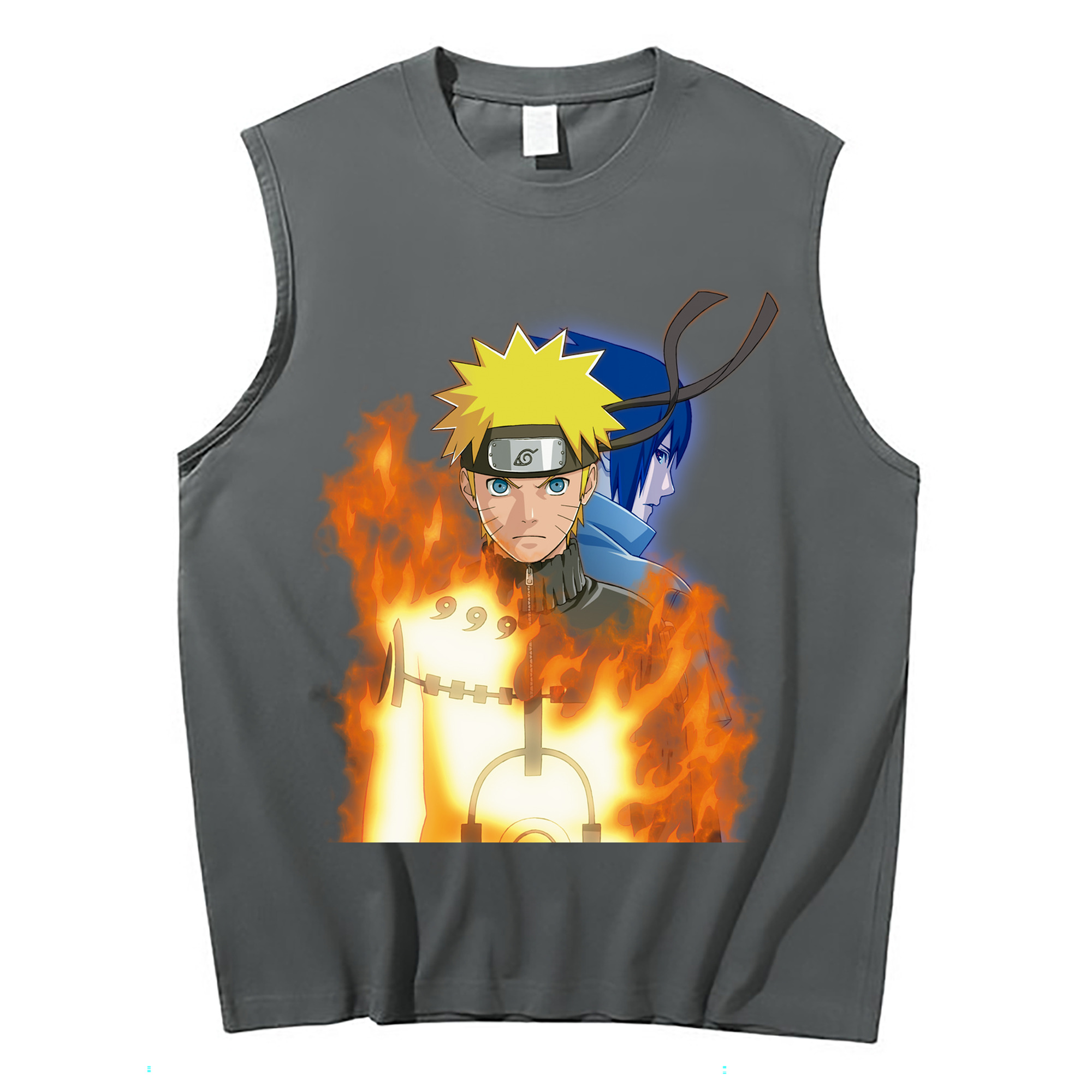 （画像用） NARUTO -ナルト- うずまき ナルト Uzumaki Naruto コットン100％タンクトップ（フロントプリント）